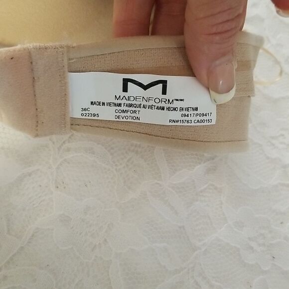 NWT Maidenform Sweet Nothings Lightly‎ padded Support Bra 36C - Picture 4 of 6